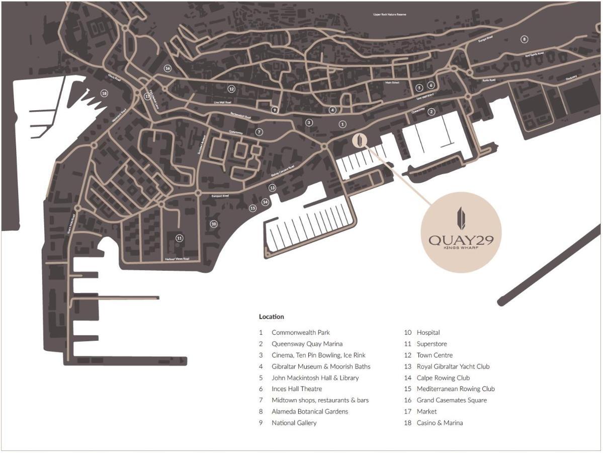 Kings Wharf Quay29 - Large Studio Apartment With 3 Pools - Gym - Rock Views - Holiday And Short Let Apartments In Gibraltar Eksteriør bilde